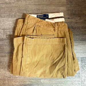 Polo by Ralph Lauren Tan Corduroy Pants Classic Style